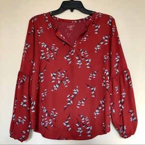 LOFT floral blouse